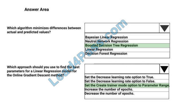 pursue4pass dp-100 exam questions q8-2